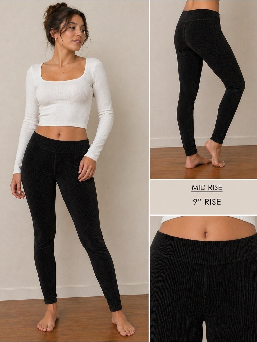 Vince black soft velvet corduroy pants Small